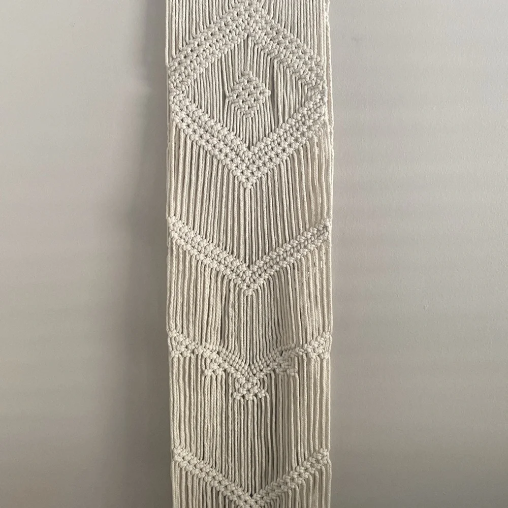 90’s macrame table runner or wall decor